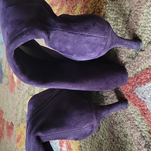 Via Spiga Purple suede boots made in Italy sz 7 - Picture 10 of 10